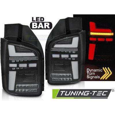Zadní světla VW T5 10-15 dvojité dveře - černá LED BAR SEQ – Hledejceny.cz