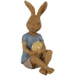 Dekorace sedící králík s malovaným vajíčkem 10*6*12 cm – Hledejceny.cz