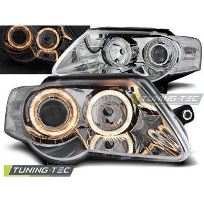 Tuning-Tec Přední čirá světla Volkswagen Passat B6 (2005 - 2010) - chromované - Angel Eyes – Hledejceny.cz
