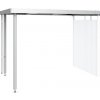 Zahradní slunečník Přístřešek pro zahradní domek Biohort HighLine H2 282 x 195 cm stříbrný metalický