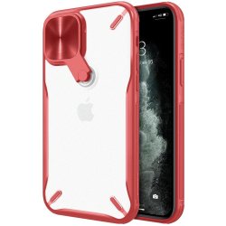 Pouzdro Nillkin Cyclops Case durable phone case with a camera cover and foldable kickstand iPhone 12 Pro / iPhone 12 red