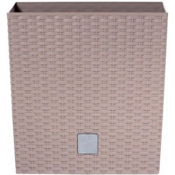 Prosperplast Květináč RATO LOW 20x20x20.2 cm tmavě béžový