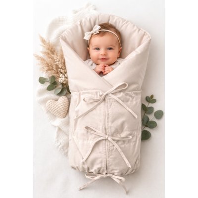 Baby Nellys Klasická retro zavinovačka NATURE šněrovací s výplní béžová – Hledejceny.cz