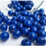 Detoa dřevěné korálky tmavě modré 10 mm 10 ks – Zboží Dáma