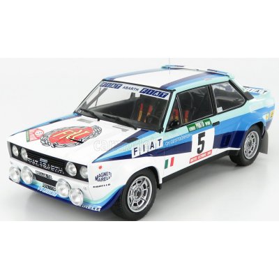 Ixo-models Fiat 131 Abarth Team Fiat Works night Version N 5 Winner Rally Portugal 1980 W.rohrl C.geistdorfer Bílá Modrá 1:18 – Zboží Mobilmania