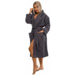 Interkontakt dámský župan s kapucí 02 Dark Grey – Sleviste.cz