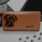 Carlo Kožená peněženka s motivem psa Cane Corso zdarma jméno nebo text pánská vínová – Zbozi.Blesk.cz