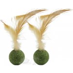 Bubu Petss 2x koule šanta s peřím 15 cm – Hledejceny.cz