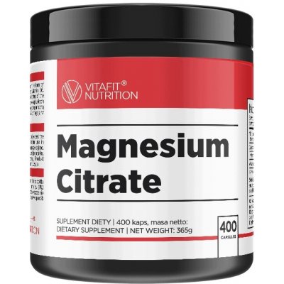 Vitafit Citrát hořečnatý 800 mg + vitamín B6 400 kapslí – Hledejceny.cz
