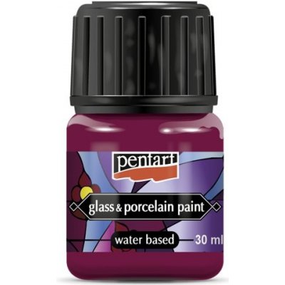 Pentart Barva na sklo a porcelán PENTART 30 ml MAGENTA – Zboží Mobilmania