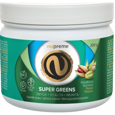 Nupreme Super Greens BIO prášek pro podporu detoxikace organismu Pistachio 200 g – Hledejceny.cz