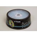 Médium pro vypalování TDK DVD+R 4,7GB 16x, cakebox, 25ks (T19443)