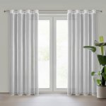 EUROFIRANY ZÁCLONA NA KROUŽCÍCH SYLVIA 135X250 CM BÍLÁ – Zboží Mobilmania