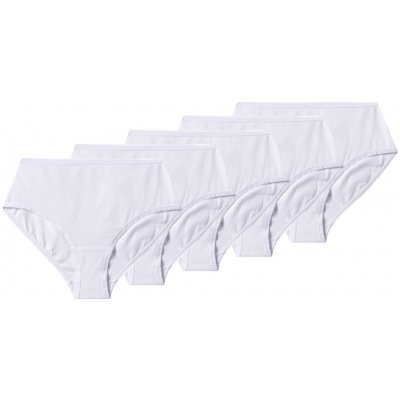 esmara Dámské kalhotky s vysokým pasem s BIO bavlnou 5 kusů bílá – Zboží Dáma