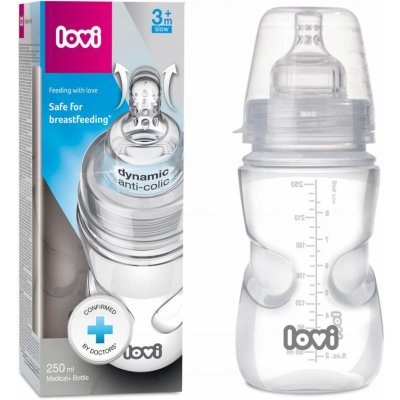 LOVI kojenecká lahev Super vent transparentní 250 ml – Zboží Dáma