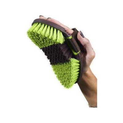 HIPPOTONIC Kartáč pro koně pony Softgrip ohebný 19x10cm šedo růž. – Sleviste.cz