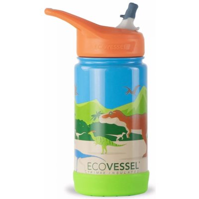 Eco Vessel Frost Dětská termo láhev s brčkem Dinosaur 355 ml – Zboží Mobilmania