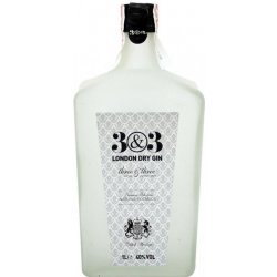 3&3 London Gin Dry 40% 1 l (holá láhev)