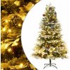 Vánoční stromek zahrada-XL Vánoční stromek s LED a borovými šiškami zelený 225 cm PVC a PE