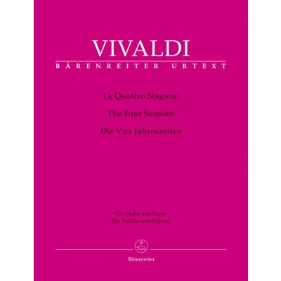 Čtvero ročních období Le Quattro Stagioni housle a klavír Vivaldi Antonio – Zboží Mobilmania