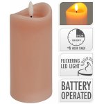 M.A.T. GROUP Svíčka LED pr. 7x15cm blikající plamen časovač RŮŽ – Zboží Dáma