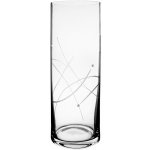 Bohemia Crystal Skleněná váza válec galaxie - 300 mm Swarovski, Preciosa – Zboží Dáma