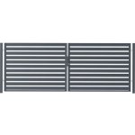 Brána POLARGOS Safir Element 400 x 150 cm dvoukřídlá stavebnicové provedení 7024 grafitová šedá – Sleviste.cz