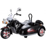 Mamido elektrická motorka Chopper s postranním vozíkem černá – Zboží Mobilmania