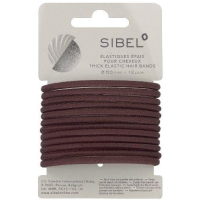 Silné gumičky Sibel 50 mm, 12 ks, hnědé 4441312 – Zboží Dáma