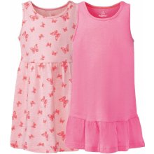 LUPILU Dívčí šaty 2kusy vzor světle růžová růžová