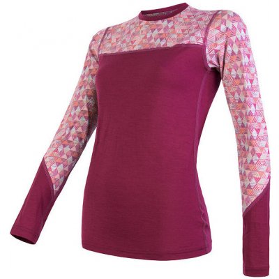 Sensor Merino Impress long sleeve fialová – Zboží Dáma