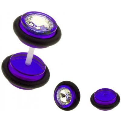 Šperky eshop falešný plug do ucha UV barevná kolečka zirkon AC8.20 oranžová – Zbozi.Blesk.cz