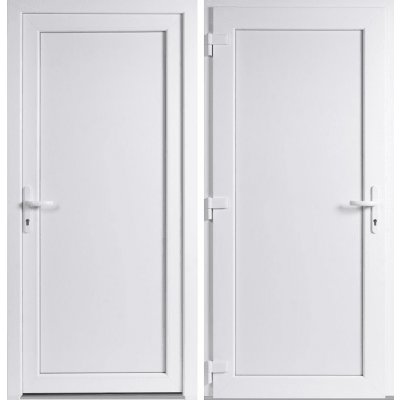 OknaDvereNaMiru.cz Vchodové plastové dveře Emily plné bílá / bílá levé otevírání ven 105 x 205 cm – Zboží Mobilmania