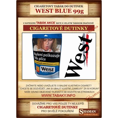 West Blue cigaretový tabák 99 g – Zboží Mobilmania