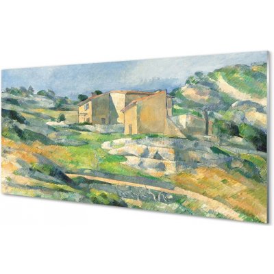 Obraz na skle Art maloval dům na kopci 100x50 cm – Zboží Mobilmania