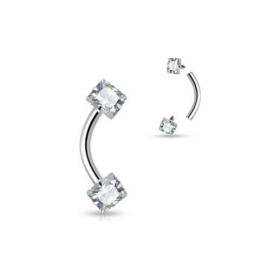 Piercingate piercing do obočí POB00195 čirá – Zboží Dáma