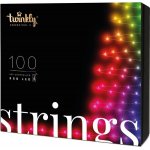 Twinkly Strings Multi-Color chytré žárovky na stromeček 100 ks 8m černý kabel – Sleviste.cz