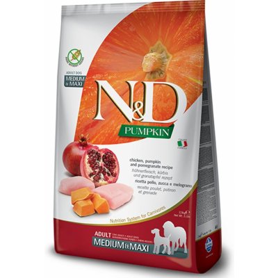 N&D Pumpkin Dog Adult Medium & Maxi Grain Free Chicken & Pomegranate 2,5 kg – Zboží Mobilmania