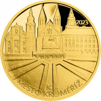 Česká mincovna Zlatá mince 5000 Kč Město Kroměříž 2023 Proof 1/2 oz