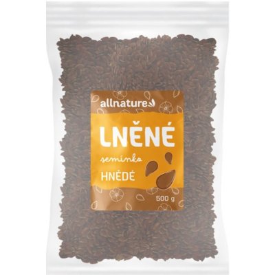 Allnature Lněné semínko hnědé semínka 500 g – Zbozi.Blesk.cz