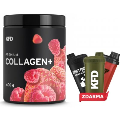 KFD Premium Collagen+ 400 g s příchutí jahod a malin + šejkr – Zbozi.Blesk.cz