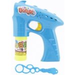 Teddies Bublifuk pistole plast 13cm a náplň na baterie Modrá – Zboží Mobilmania