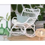 J-Line by Jolipa ratanové houpací křeslo Rocking Bílé – Zbozi.Blesk.cz