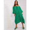 Dámské šaty Italy Moda asymetrické midi šaty s volánem dhj-sk-6057.93-green Zelené