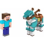 Mattel Minecraft dvojbalení STEVE A OBRNĚNÝ KŮŇ – Hledejceny.cz