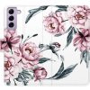 Pouzdro a kryt na mobilní telefon iSaprio Knížkové flip s kapsičkami na karty - Pink Flowers - Samsung Galaxy S22 5G