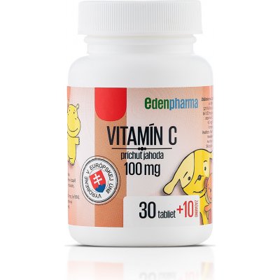 EDENPharma VITAMIN C 100 mg jahoda 40 tablet – Hledejceny.cz
