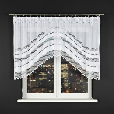 Dekorační oblouková krátká záclona na žabky FILOMENA 120 bílá 270x120 cm MyBestHome – Zboží Mobilmania