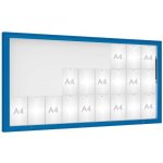 PROCITY Venkovní vitrína model 1000, 27 x A4, plexi, modrá | Zboží Auto