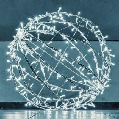 decoLED LED světelná koule ledově bílá pr. 80 cm – Hledejceny.cz